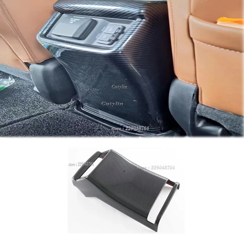 Per Isuzu MU-X MuX 2022 2023 2024 ABS sedile posteriore in fibra di carbonio Air bracciolo Box condizione Vent Outlet Cover Trim accessori per auto