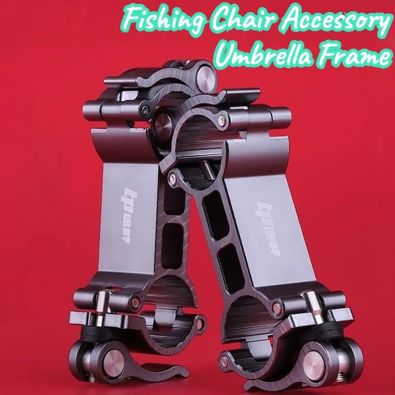 Accessorio per Sedia da Pesca, Piattaforma Portatile Leggera con Doppio Supporto per Ombrellone, Accessori per la Pesca