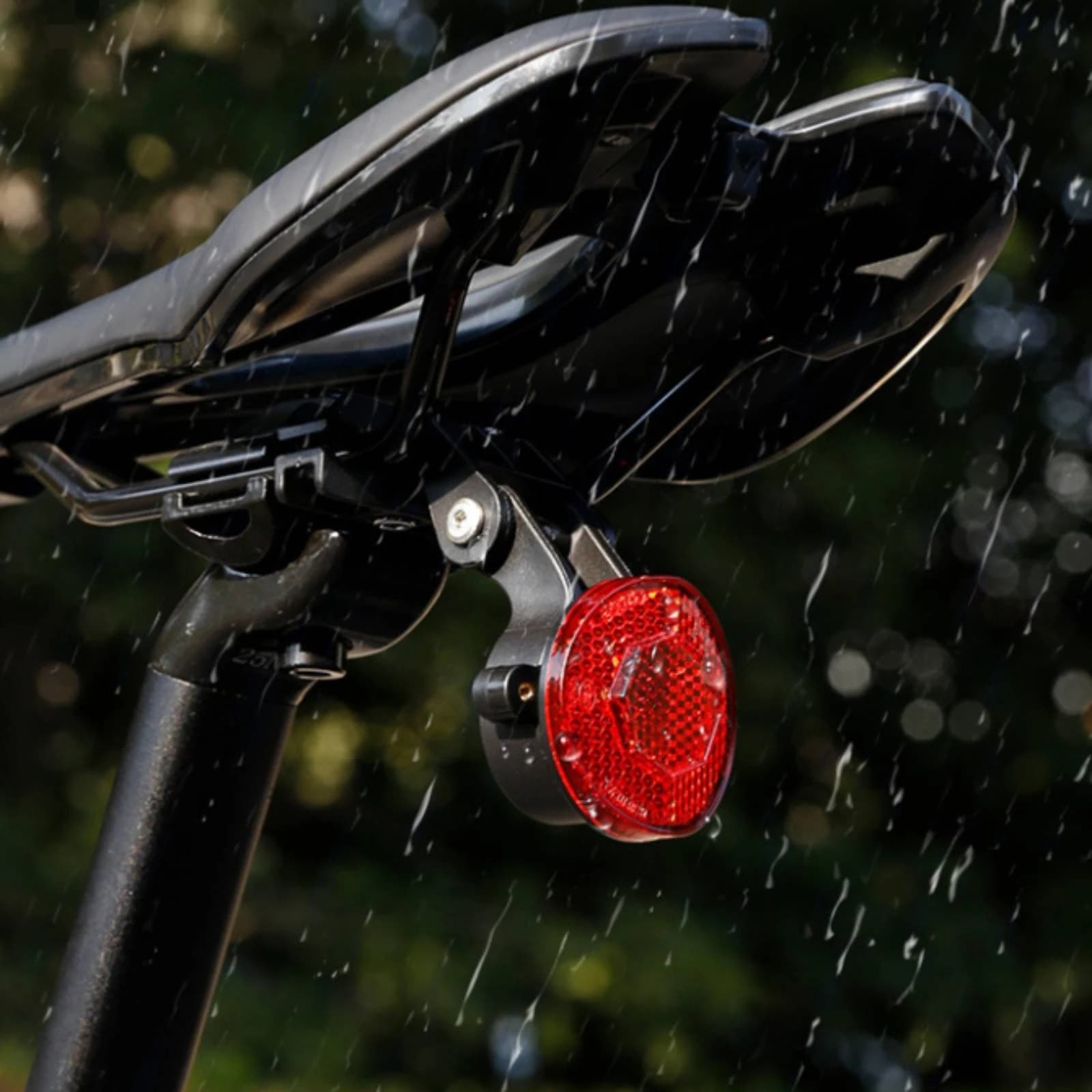 Bike Reflector Holder with Concealed Tracker Compartment Reflective Bike Reflector with Tracking Tag Mount Shell Secure