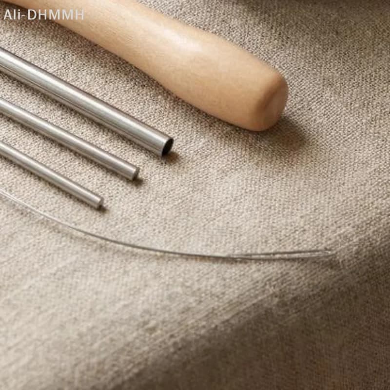 ZLinKJ Adjustable Punch Needle Set 5pcs DIY Embroidery Tools for Beginners Simple Handmade Tapestry Needlework Home Crafts Kit