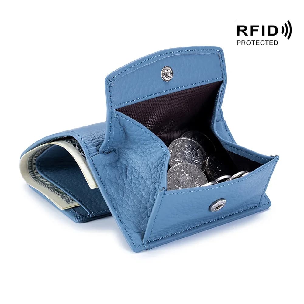 Portafoglio giapponese Portamonete in pelle da donna Pochette da donna Portamonete piccolo Porta carte Mini porta soldi Portafogli pieghevoli anti Rfid da donna
