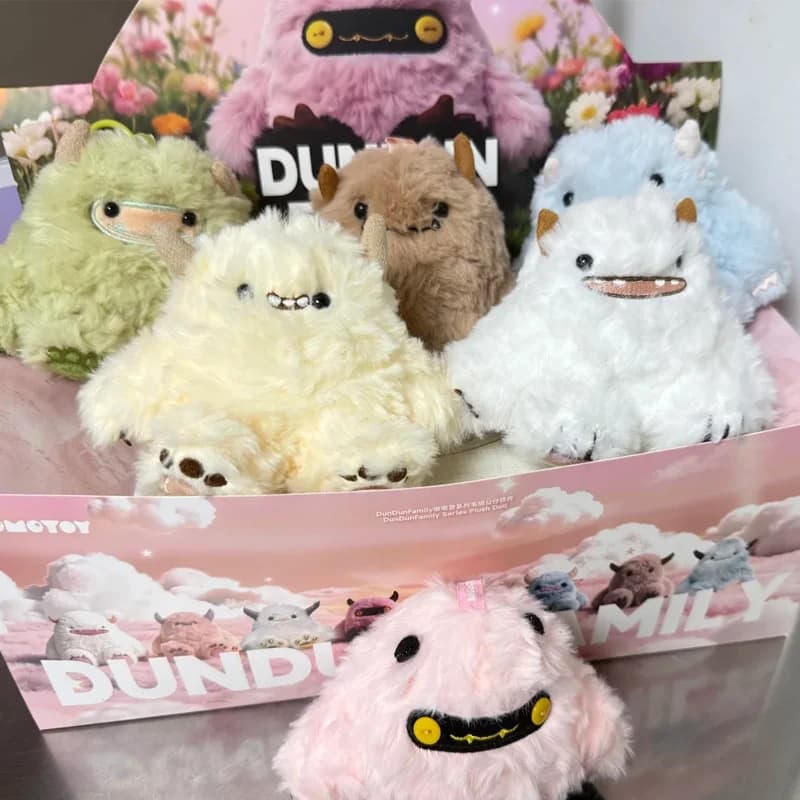 Autentico MOMOTOY Dundun Monster Plush Blind Box, Simpatico Peluche, Ciondolo per Borsa, Portachiavi, Giocattolo a Sorpresa, Regalo di Capodanno per Ragazze