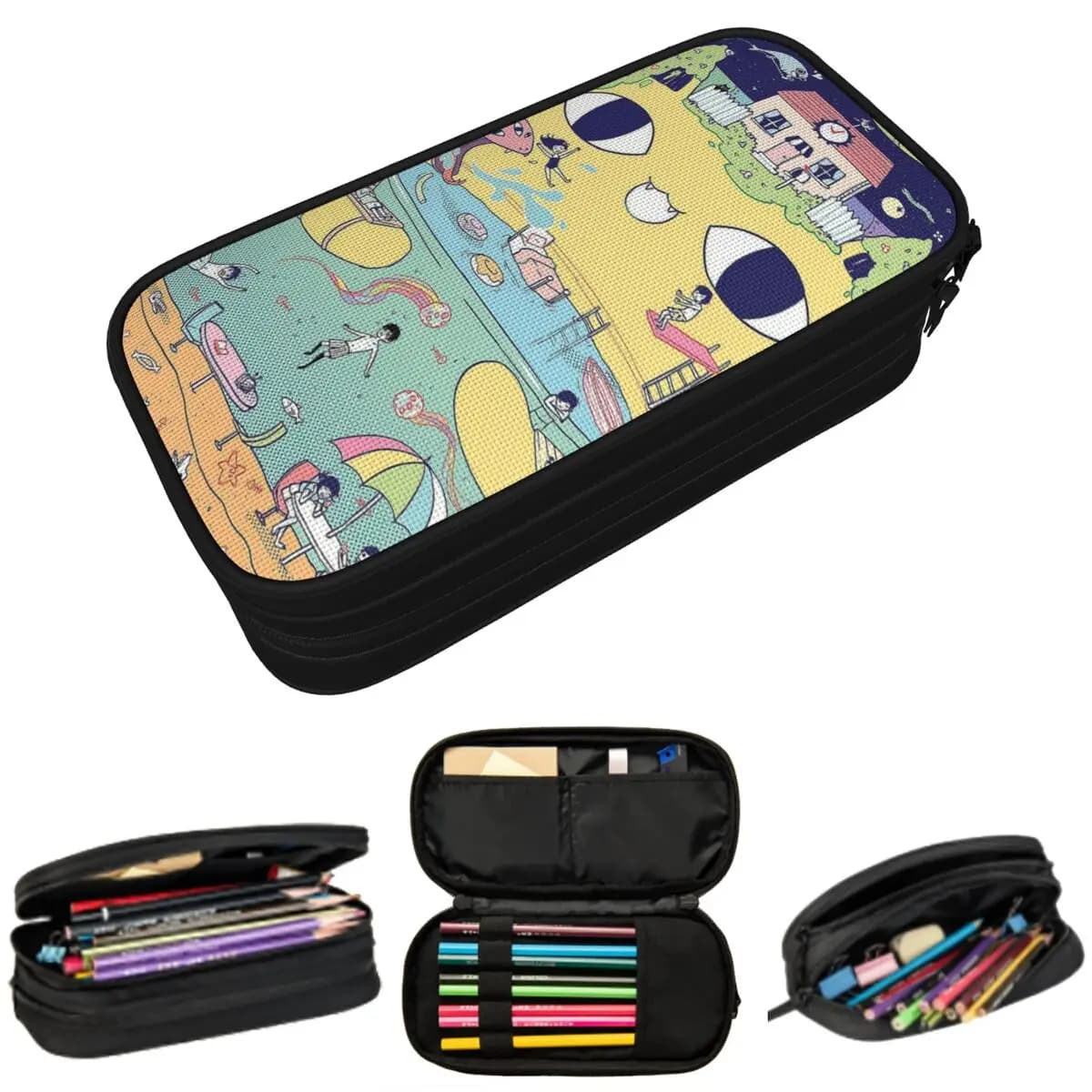 Astuccio Omori Anime Sunny Aubrey Chibi Kel Hero per Studenti, Regalo, Porta Penne, Borsa per Cancelleria, Porta Matite