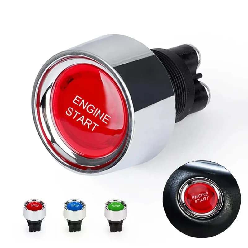 Interruttore di accensione avviamento motore auto 12V 50A 3 pin SPST Momentaneo senza chiave Pulsante interruttori di avviamento ON OFF per auto Marine RV 1PC