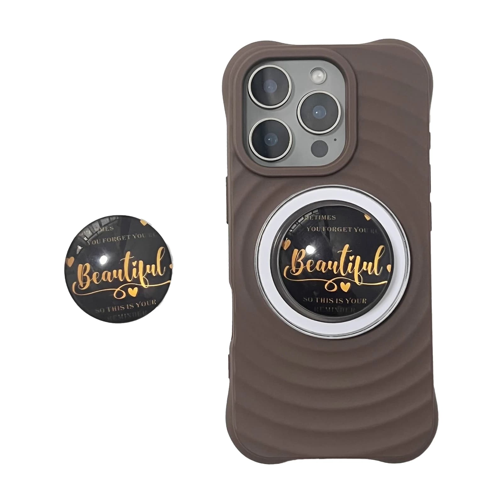 Sfera di cristallo 3D carino bellissimo supporto per telefono supporto per staffa magnetica Magsafe per iPhone 17 16Pro Samsung Griptok