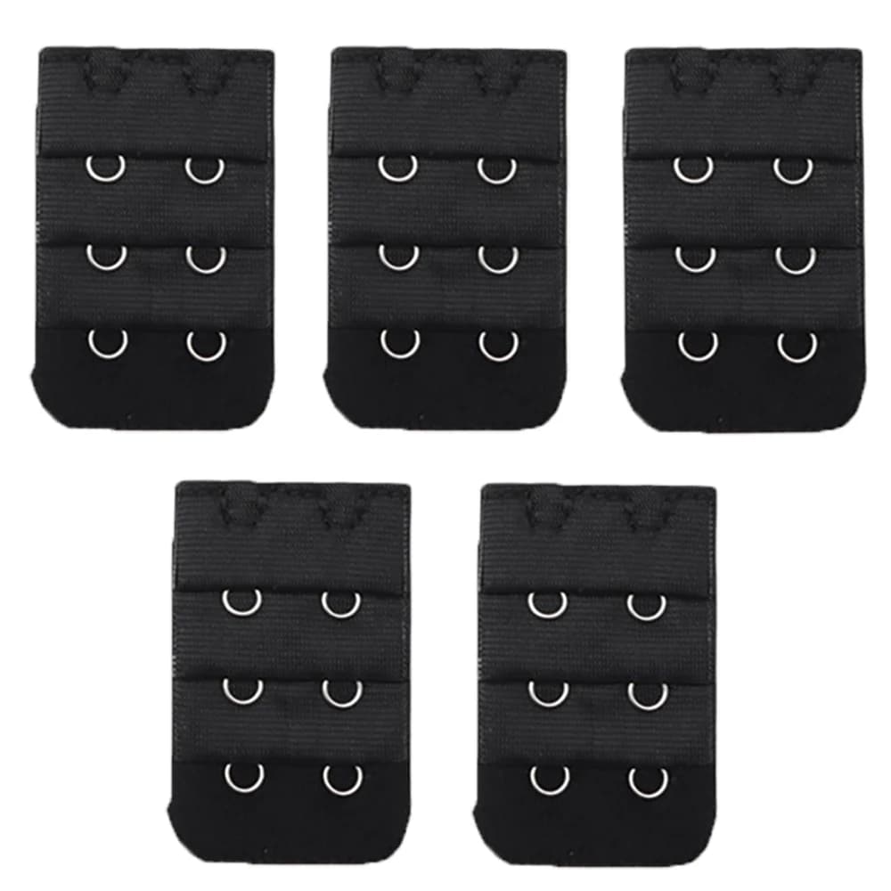 5 pezzi da donna utili reggiseno nero bianco estensori estensione cinturino 2 ganci 3 file cintura regolabile fibbia pulsante accessori donne fai da te
