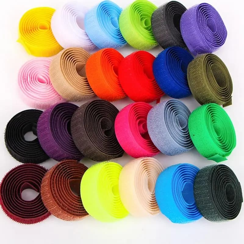 20mm Sew On Hook and Loop Tape, Non-Adhesive Nylon Color Strap Fabric Fastener Strip 1/5Meter for Home DIY Craft Sewing Supplies