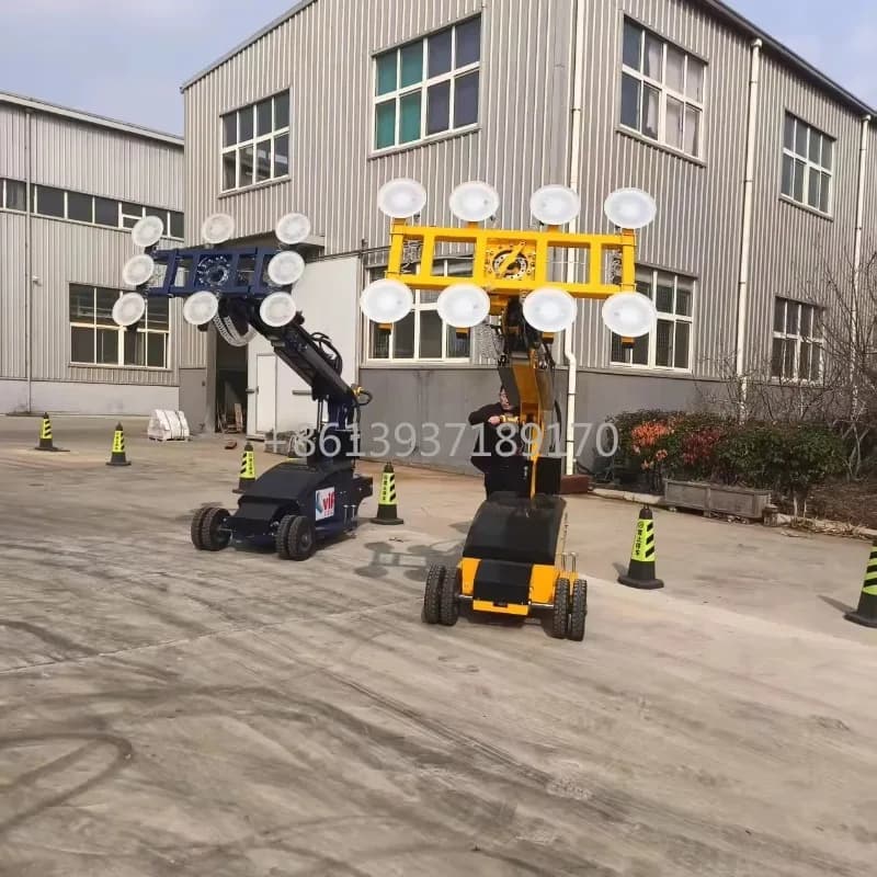 GLR400 GLR300 Electric Lift for Glass with Suction cup, Articulated Arm Cart for Glass Handling