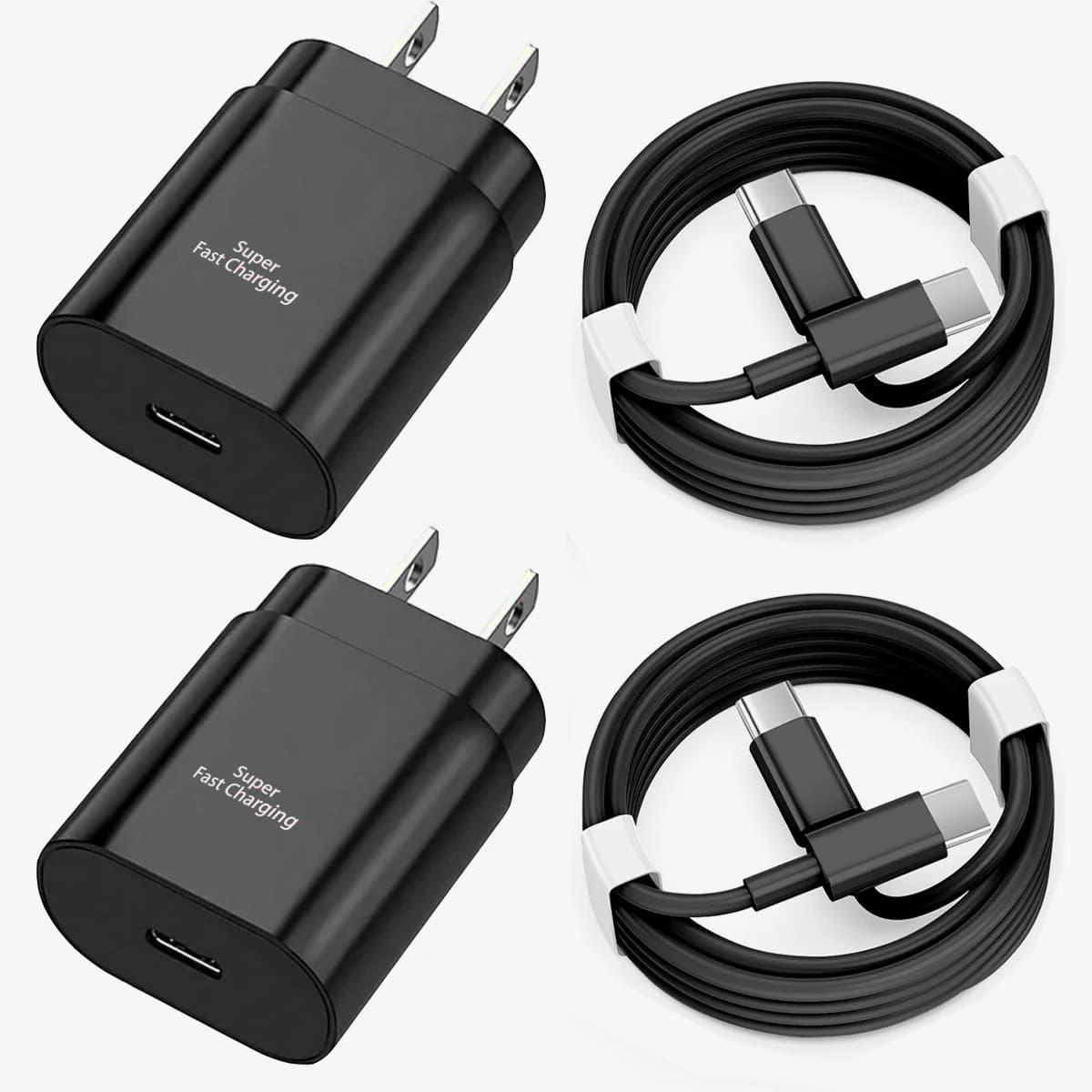 Adattatore di alimentazione a ricarica rapida da 25 W Caricatore da muro USB C Cavo dati da 3,3 piedi da tipo C a tipo C per iPhone 16 15 Pro Max Samsung S25 S24