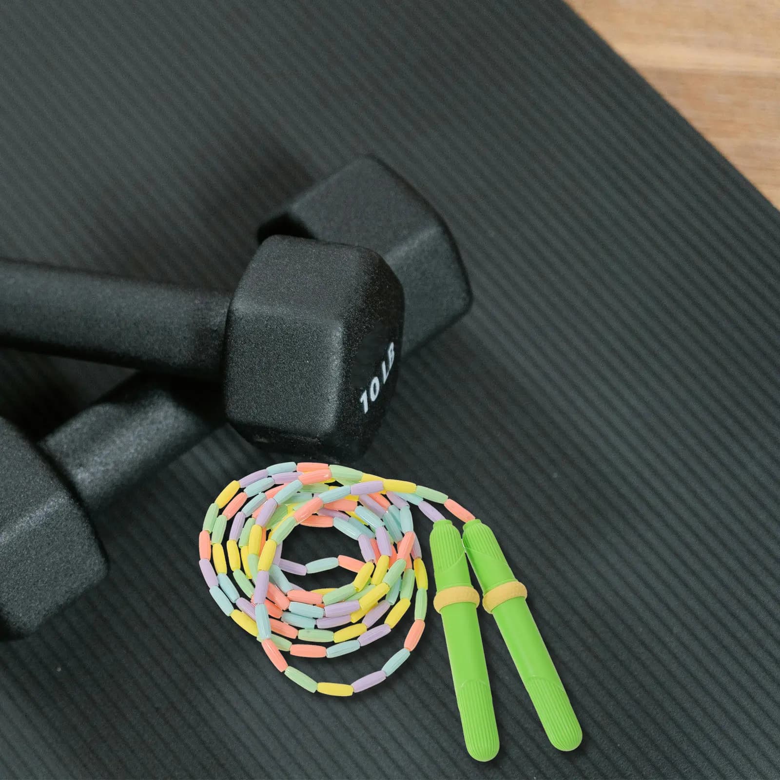 2Pcs Children Beaded Jump Rope Lightweight Outdoor Fitness Equipment Adjustable Beginner Skipping Rope Party Favor Kid Exercise