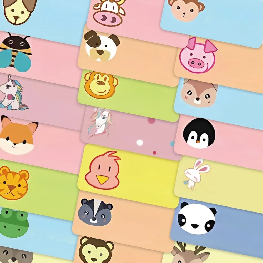 50 pezzi di nome del fumetto adesivo animale carino decalcomania per diario bagagli scrapbook busta etichetta decorazione adesivo regalo ricompensa studente
