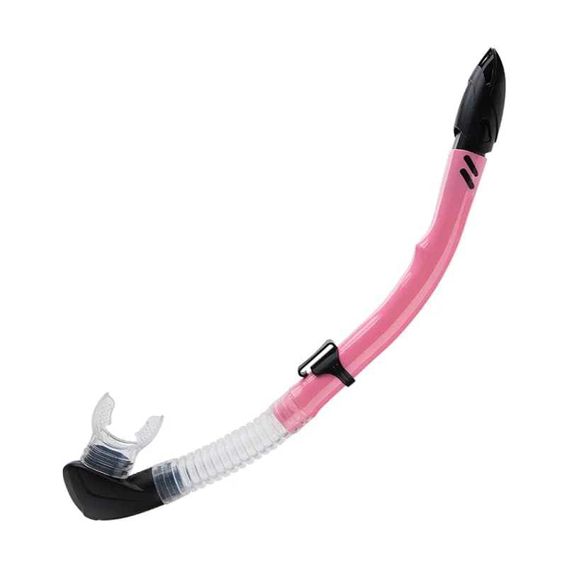 Tubo per snorkeling semi-secco in PVC con boccaglio in silicone per adulti