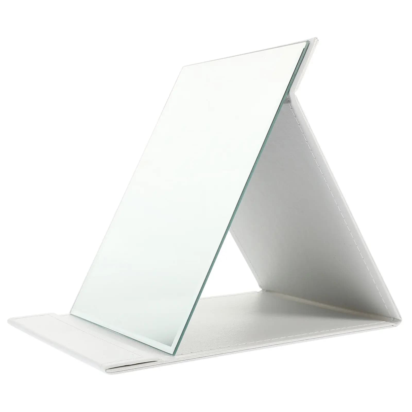 Specchio da Tavolo per Trucco con Base Stabile, Vetro HD, Specchio da Toeletta per Camera da Letto e Bagno, Grande Specchio Decorativo per Donne e Ragazze