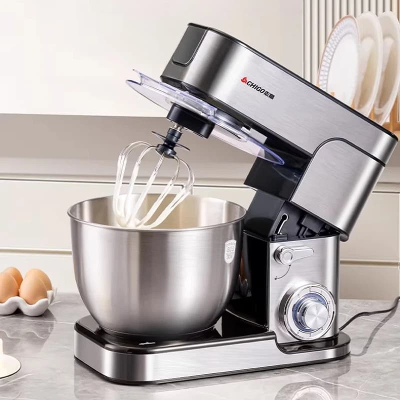 Stainless Steel Planetary Kneader for Domestic and Commercial Use, Automatic, Multifunction, with Frusta for Eggs and Blender