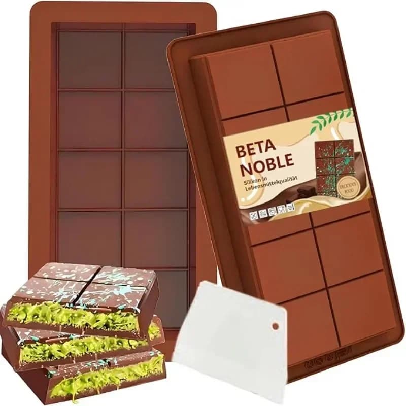 Stampi per tavolette di cioccolato Dubai Stampo per barre in silicone Rettangolo a sgancio facile Durevole per proteine Schokoladenform Silikon Regalo fatto a mano