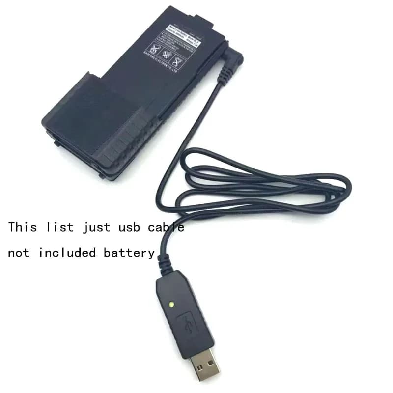 Cavo di ricarica USB BaoFeng UV-5R con indicatore luminoso per walkie-talkie UV-82 UV-S9 BF-UVB3 F8HP Plus e radioamatori