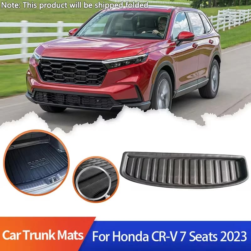 Tappetini per bagagliaio per auto per Honda CR-V 6 CRV RS 2023 5 Sedile Strato superiore Boot posteriore Cargo Tappetino protettivo impermeabile Cuscino per riporre il pavimento