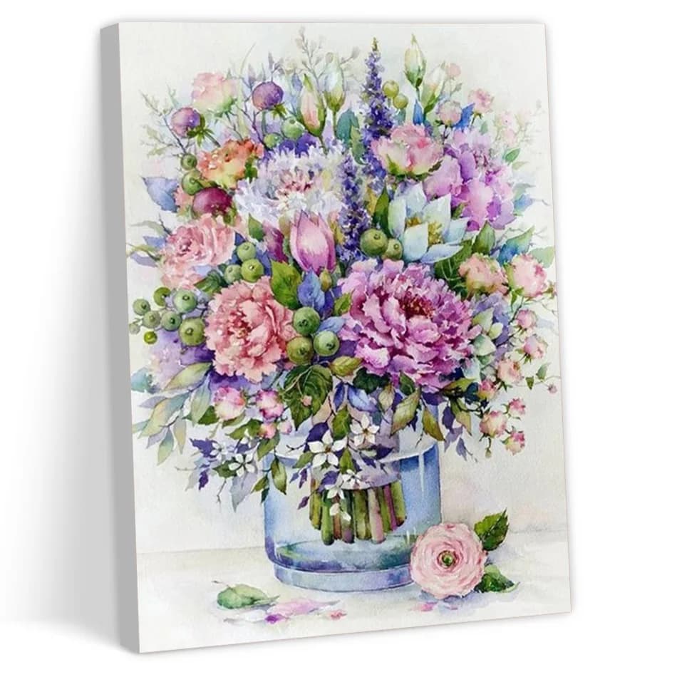 CHENISTORY Painting By Numbers With Frame Diy Crafts Adults Crafts Acrylic Flowers Luxury Home Decor Draw Picture Drawing Modern