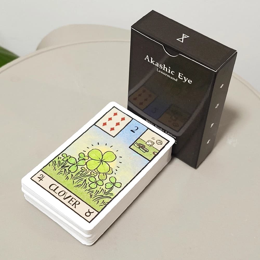 Akashic Eye Lenormand: Set di divinazione con 61 carte (36 tradizionali + 12 nuove + 13 opzionali) Carte oracolo moderne illustrate 9*6 cm