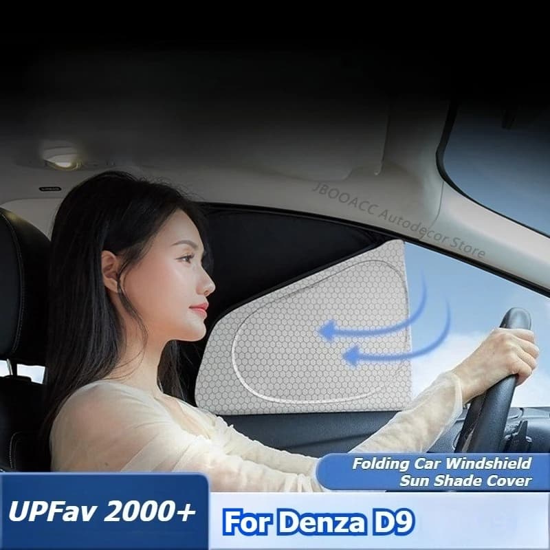 Per Denza D9 2024-2026 Auto Parabrezza Parasole Copertura Anteriore Lunotto Posteriore Visiera Protezione Anti UV Tende Da Sole Piega Accessori Auto
