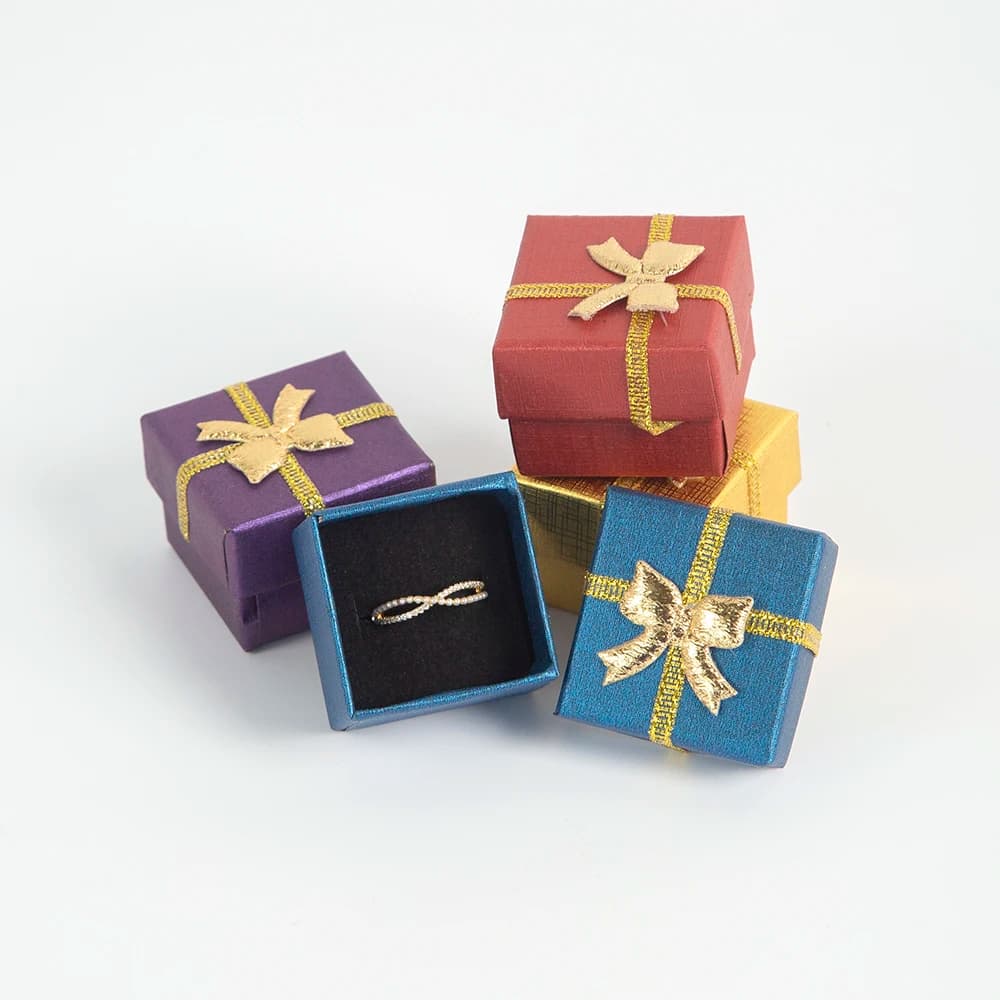 10 pz/lotto Scatole Regalo per Gioielli da Viaggio e Matrimonio, Contenitori per Bracciali, Anelli, Orecchini a Perno, Porta Gioielli Occidentali da Donna