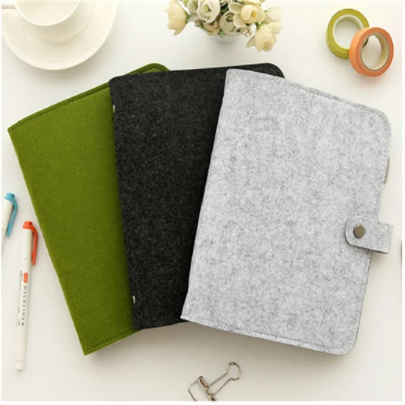 Nuovo A5 A6 feltro Shell Notebook panno tessuto quaderno raccoglitore ad anelli diario taccuino porta carta diario portatile regalo di cancelleria