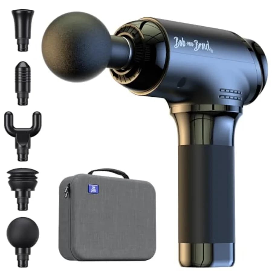 Pistola per massaggio T2, pistola per massaggio muscolare a percussione profonda per schiena e collo, batteria potenziata da 4000 mAh, dispositivo elettrico portatile HSA.