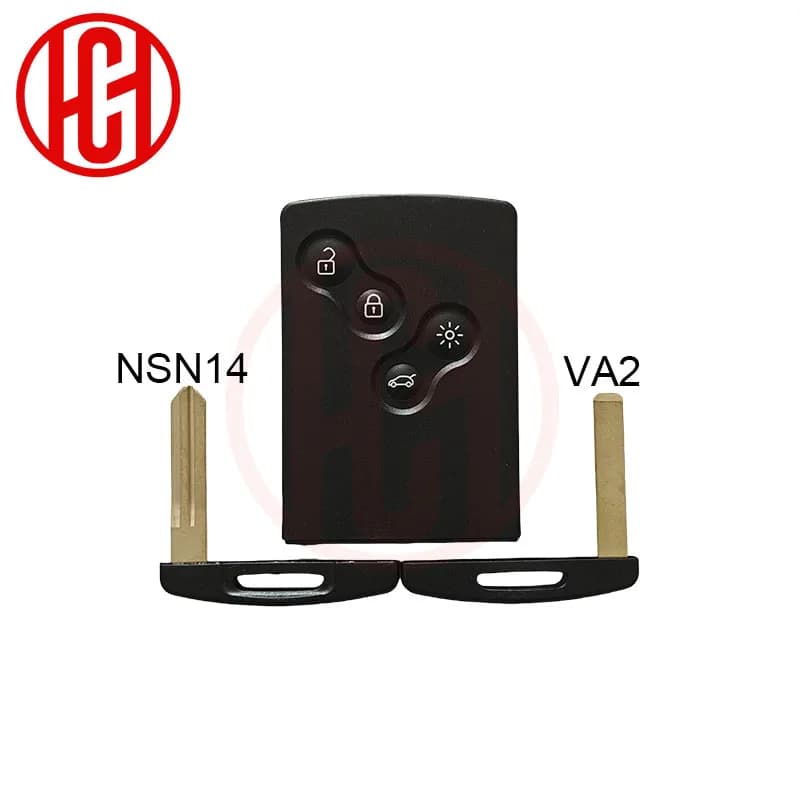 Smart Card Fob Custodia Cover per Renault Clio Megane 2 3 Laguna 3 Koleos Fluence Scenic Captur 4 pulsanti Chiave auto Shell Lama