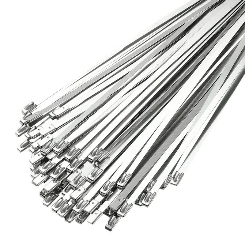 304 SS 7.9mm Self-Locking Cable Ties, Marine Grade Heavy Duty Anti-Rust Zip Ties