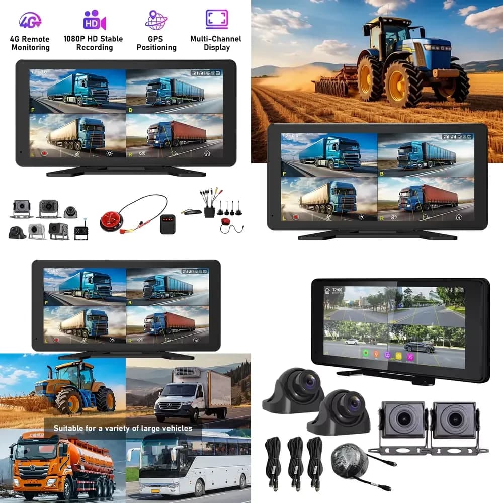 Dashcam Premium per Camion e Auto con Schermo IPS, Registrazione 1080P, Visione Notturna, BSD, 4G/5G, Ampia Gamma Dinamica, Video Nitido