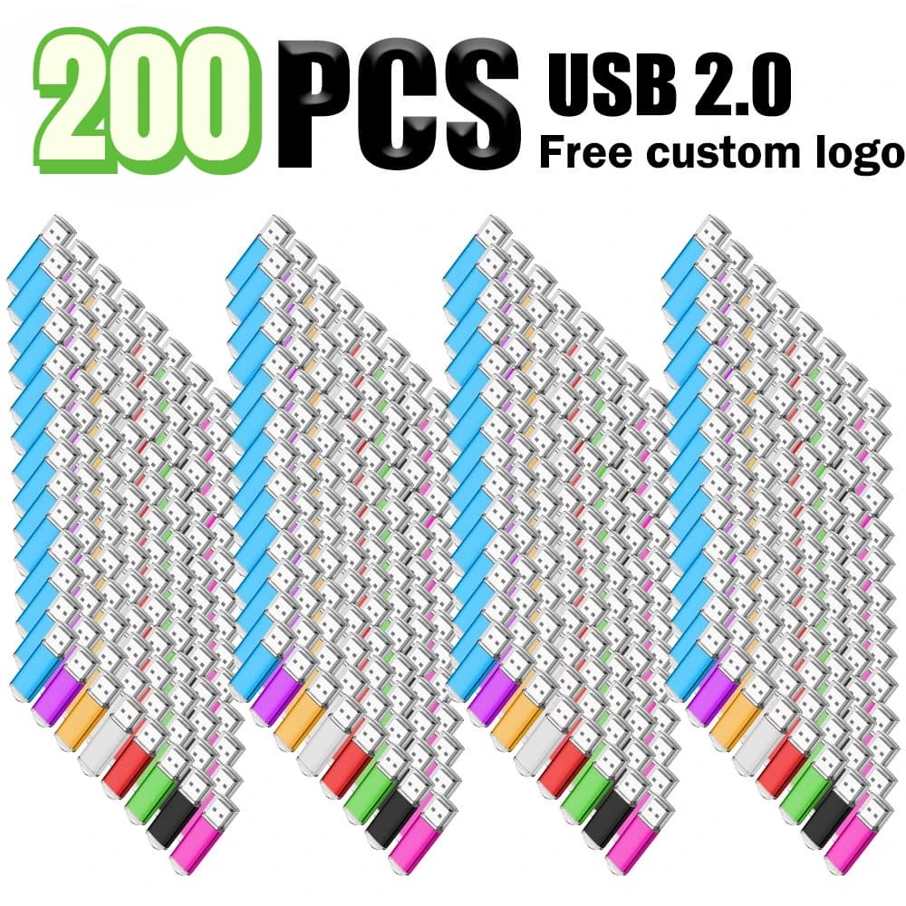 200PCS custom Flash Drive Pen Drive 1GB 2GB 16GB 32GB 64GB High Speed Usb Stick 2. 0 memoria stick memory Flash Drive Pendrive