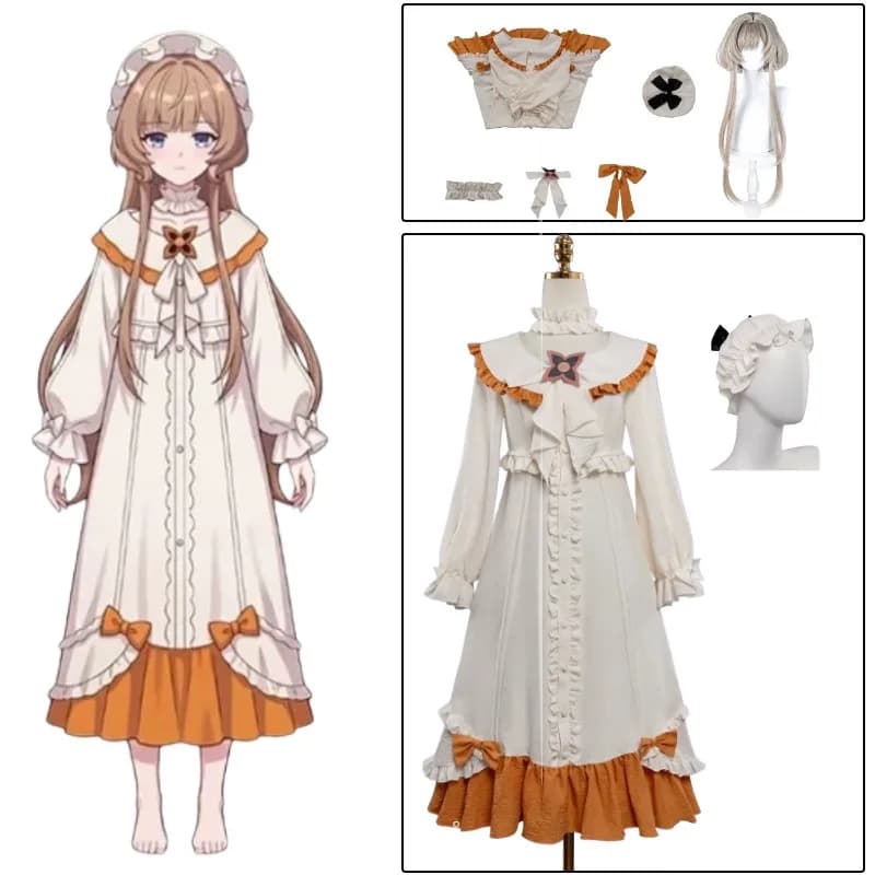 Sandrone Pajamas Game Genshin Impact Marionette Cosplay Soft Cute Lolita Wig Homewear Women Female Halloween Party Costume