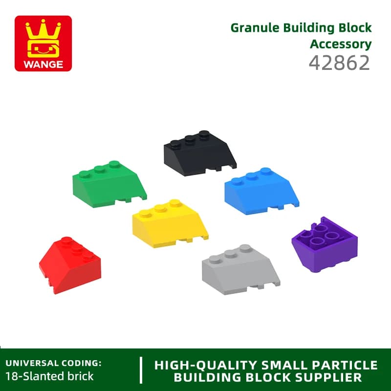 Wange 53 Pz/lotto 42862 Cuneo 3x3 Inclined Sinistro Accessories Compatible with The Bricks FAI DA TE Children's Toy Assembly Parts