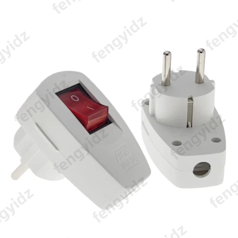 Spina di alimentazione riavvolgibile Schuko tedesca con interruttore di alimentazione on-off 250V 10A EU CEE 7/7 Connettore presa adattatore standard