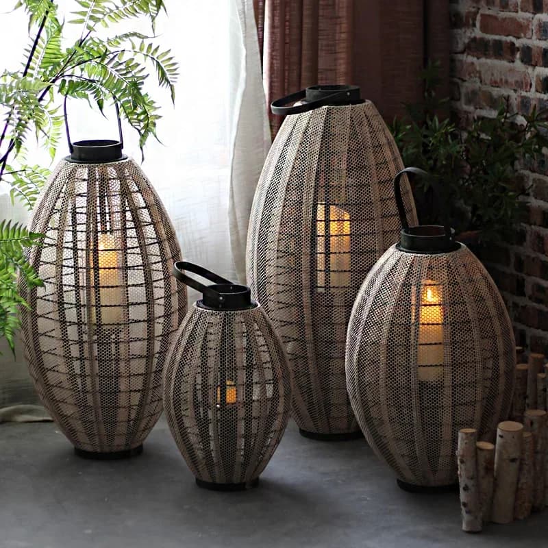Nordic Wedding Centerpieces Wooden Candle Holders Stylish Hotel & Garden Courtyard Decor for Elegant Events
