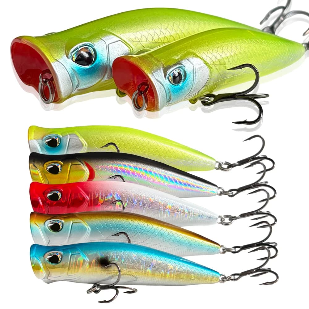 Esca da pesca bionica galleggiante da 5 pezzi, 9,5G/16G, universale per acqua dolce e salata