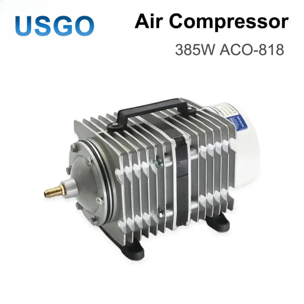 USGO ACO-818 385W Electromagnetic Air Compressor Pump 220V High Pressure Air Assist for CO2 Laser Cutting Engraving