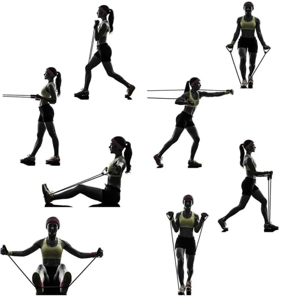 Elastic Resistance Mesh for Home Fitness Comfy Anti-slip Handles Facade for Professional Training Bodybuilding Tool