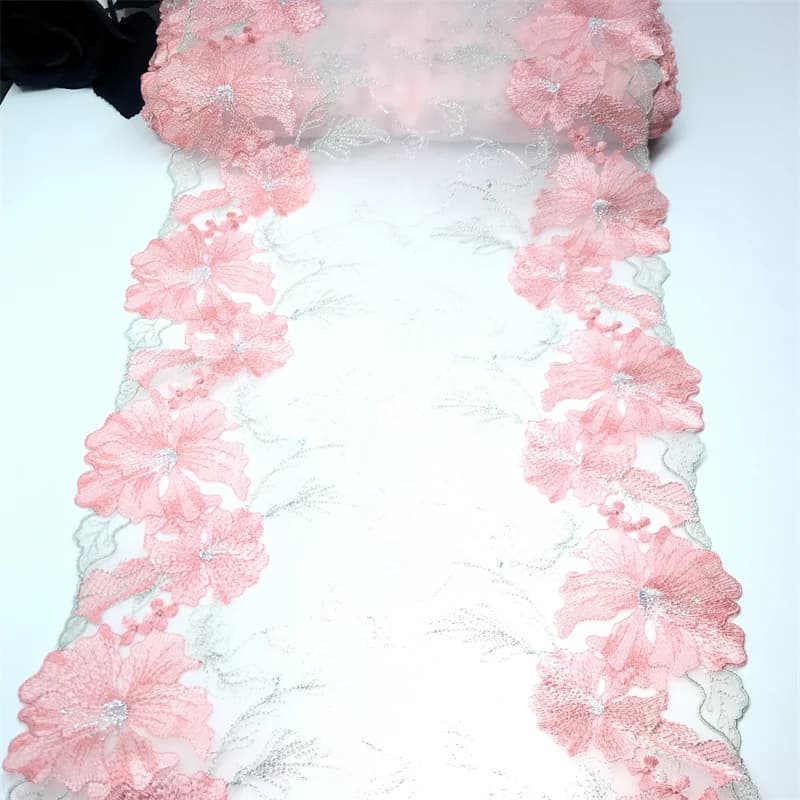 Fili metallici ricamo Tulle pizzo Trim fai da te Lingerie cucito artigianato Glitter Lurex pizzo per reggiseno ago accessori per abiti da lavoro