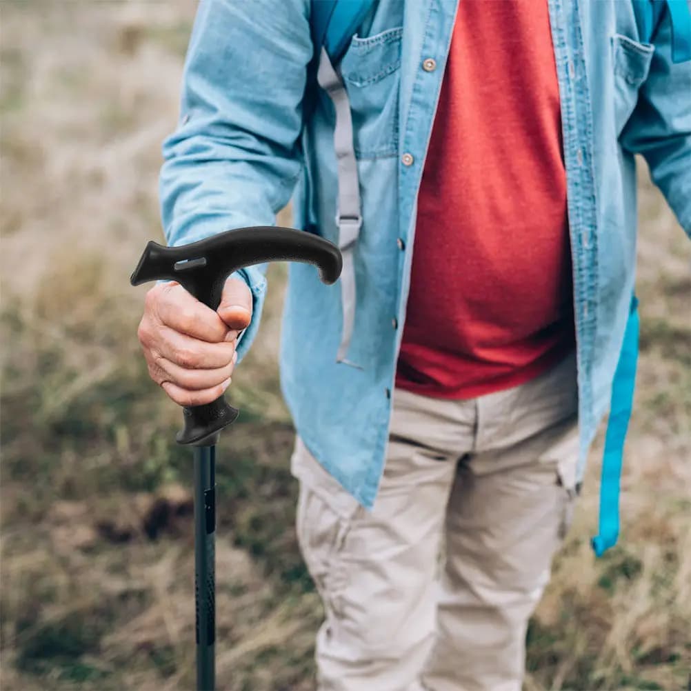 Round non-slip spare handle for trekking stick, for hiking, skiing, walking, outdoor stick handle, sturdy universal adaptor