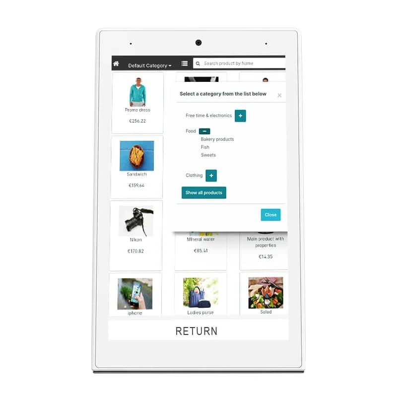 10-Inch Android Tablet PC with L-Shape Design 10-Point Touch Screen PoE Rj45 NFC Rockchip Processor for Customer Feedback