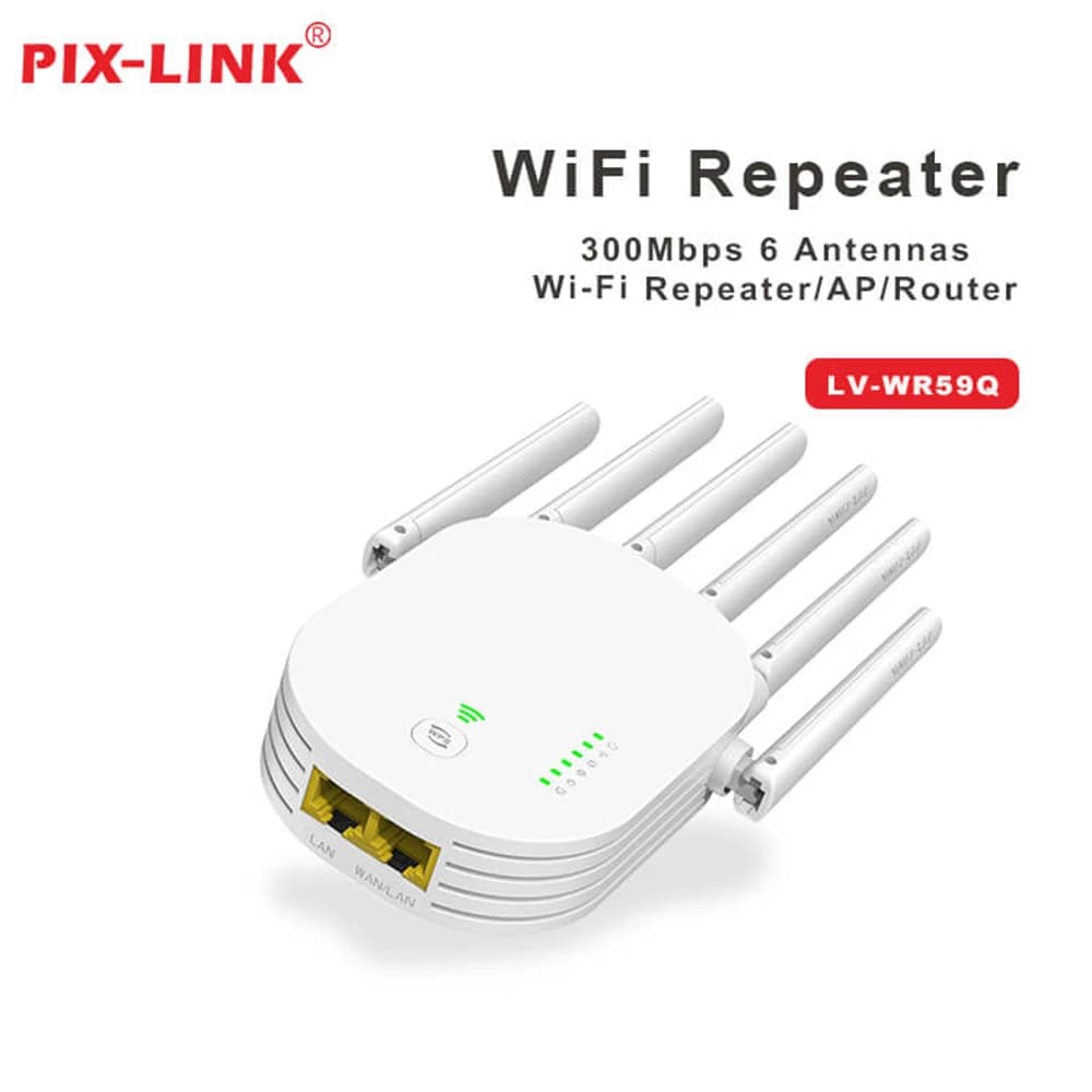 Mini Ripetitore Wifi Router Extender amplificatore di portata Wi-Fi con porta Ethernet Ripetitore di segnale domestico per Home Office PIX-LINK WR59Q