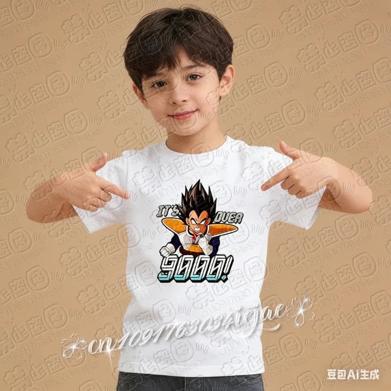 T-shirt Cartoon Dragon Ball Z Super Saiyan Goku per Bambini, Maglietta 3D Stampata a Maniche Corte per Uomo, Set Speciale Dragon Ball Z