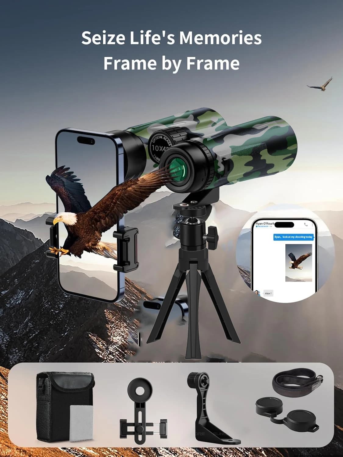 Binocolo SUNCORE 10x42 – Ideale per Birdwatching, Caccia, Viaggi ed Eventi