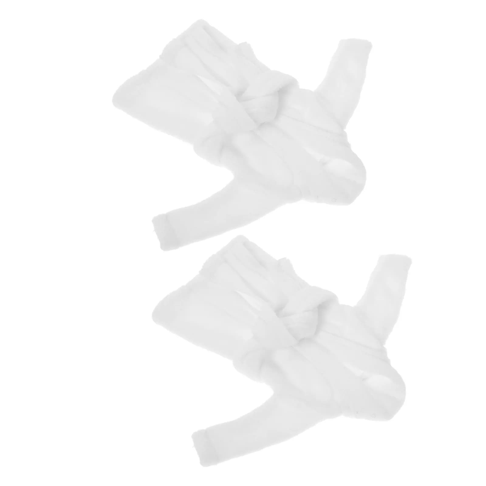 Set di 2 Accappatoi da Elfo Natalizio, Abbigliamento in Miniatura da Babbo Natale per Bambole da 12 Pollici, Accessori per Casa delle Bambole, Decorazione Natalizia