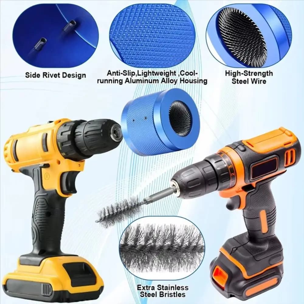 1/2In 3/4In 1In Copper Pipe Cleaning Brush Effective Rust Polishing Plumbing Brush Tool Metal Power Tool Accessories