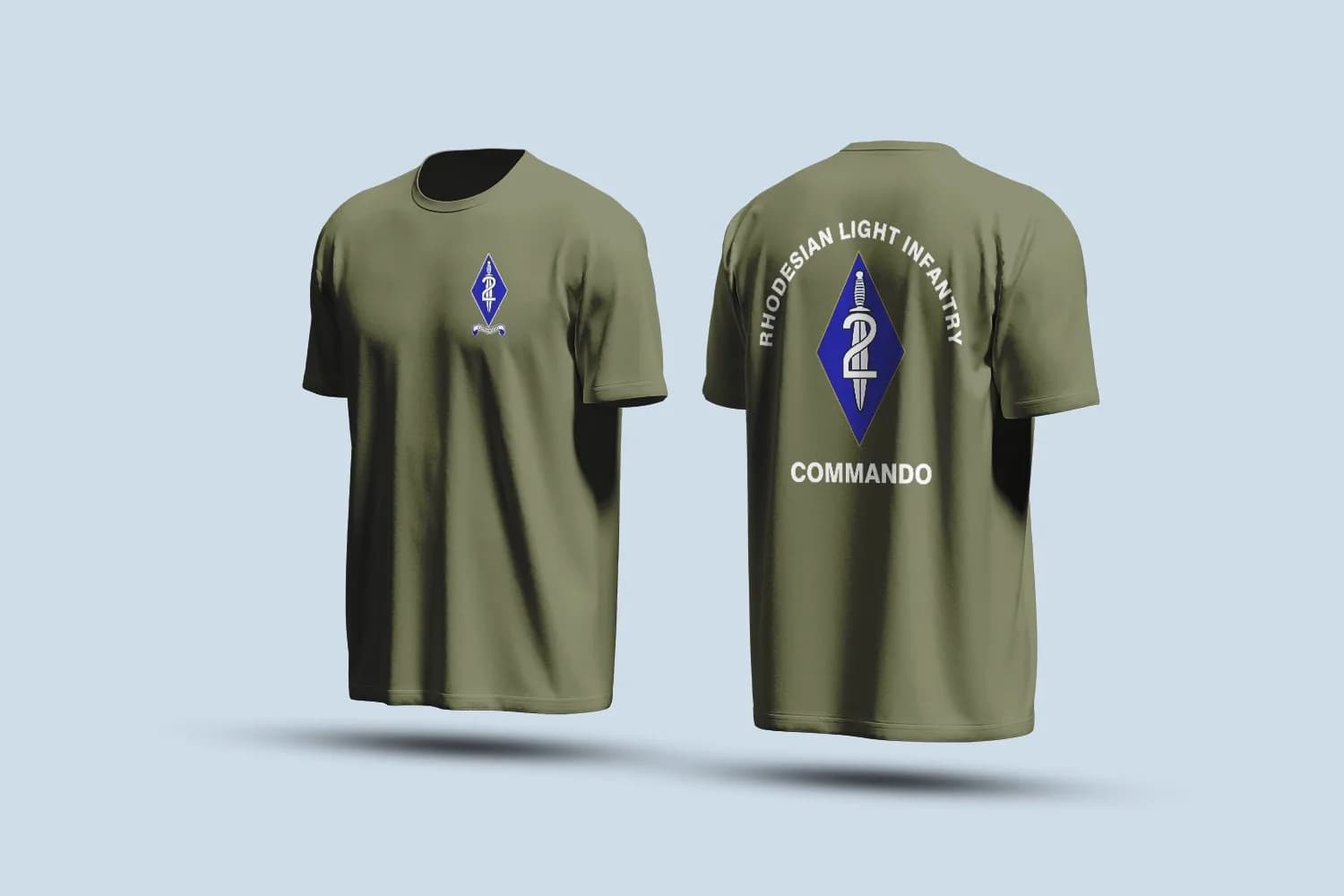 RLI T-shirt militare Rhodesian Light Infantry 2 Commando Camicia casual in cotone 100% a maniche corte