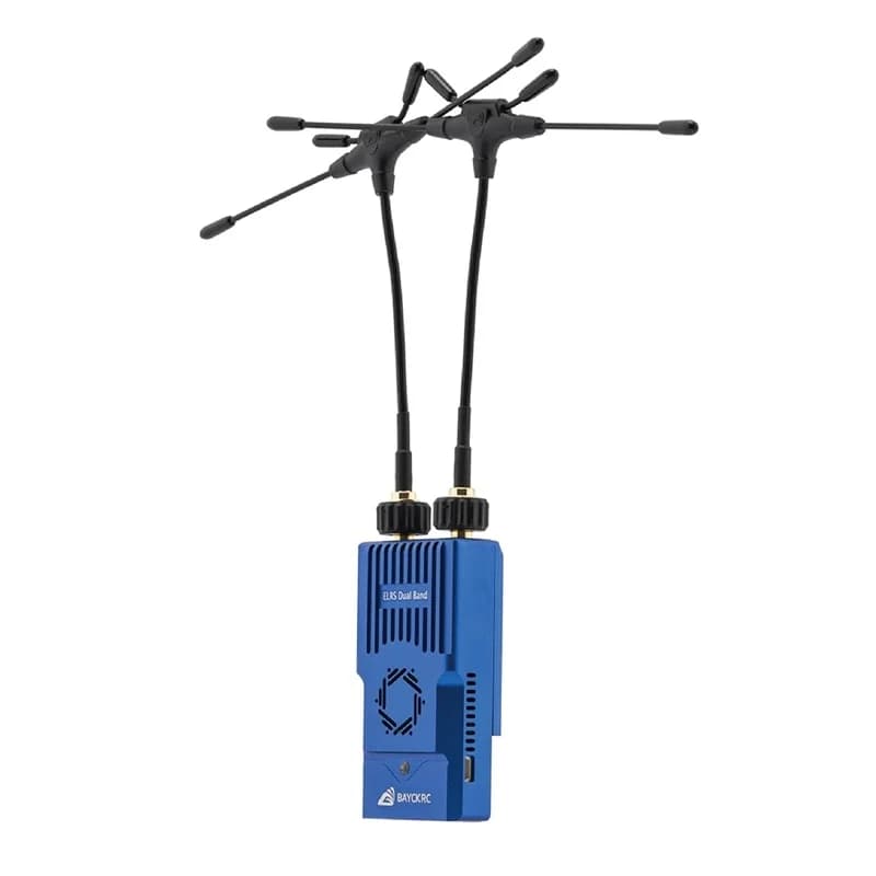 BAYCK Nano Dual Band TX Module 915MHz/2.4GHz ELRS 1W RF Modules Dual/Single Antenna Built-in Cooling Fan for RC FPV Drone