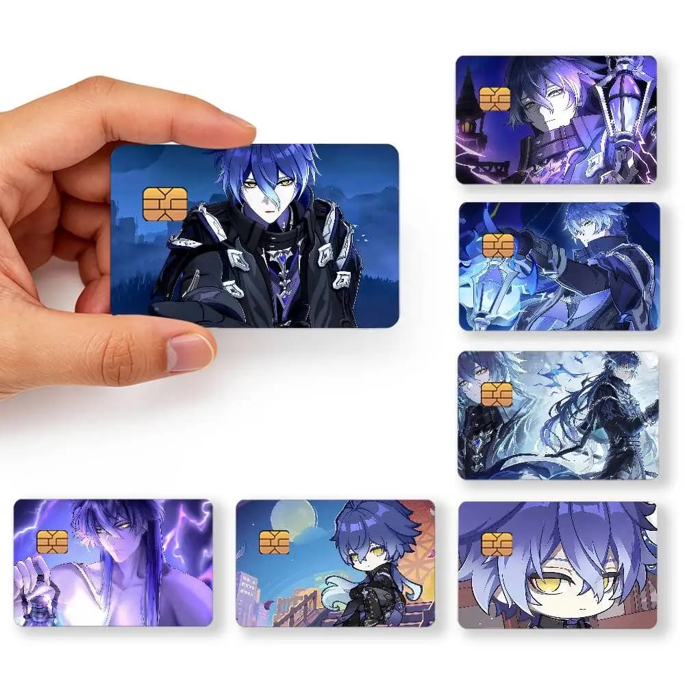 Adesivo per Carta di Credito/Debito Genshin Impact Fanart Muscolare - Rivestimento Protettivo Durevole e Rimovibile