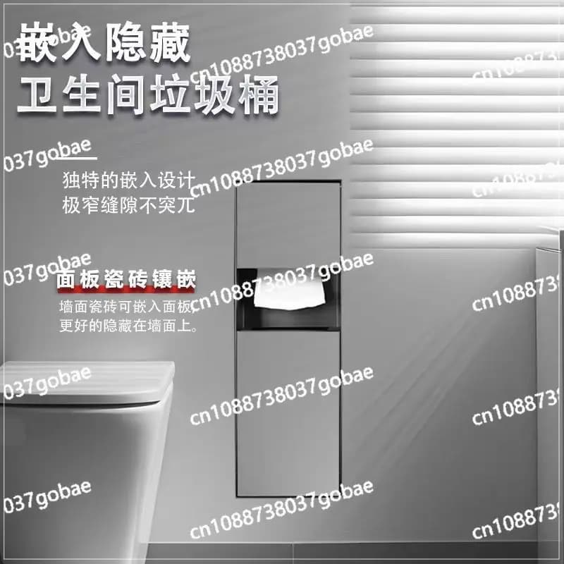 304 stainless steel niche toilet hidden trash toilet built-in handkerchief box niche closet for hidden WC